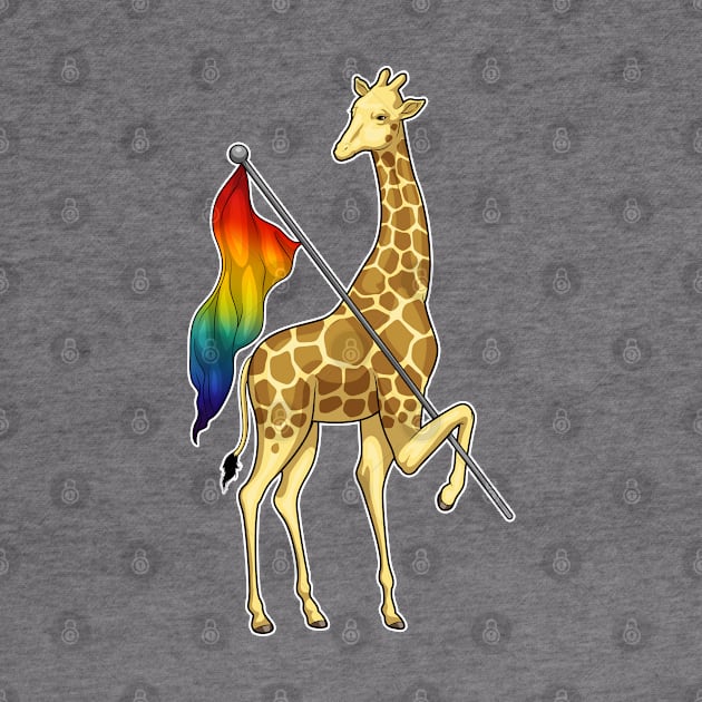 Giraffe Rainbow Flag by Markus Schnabel